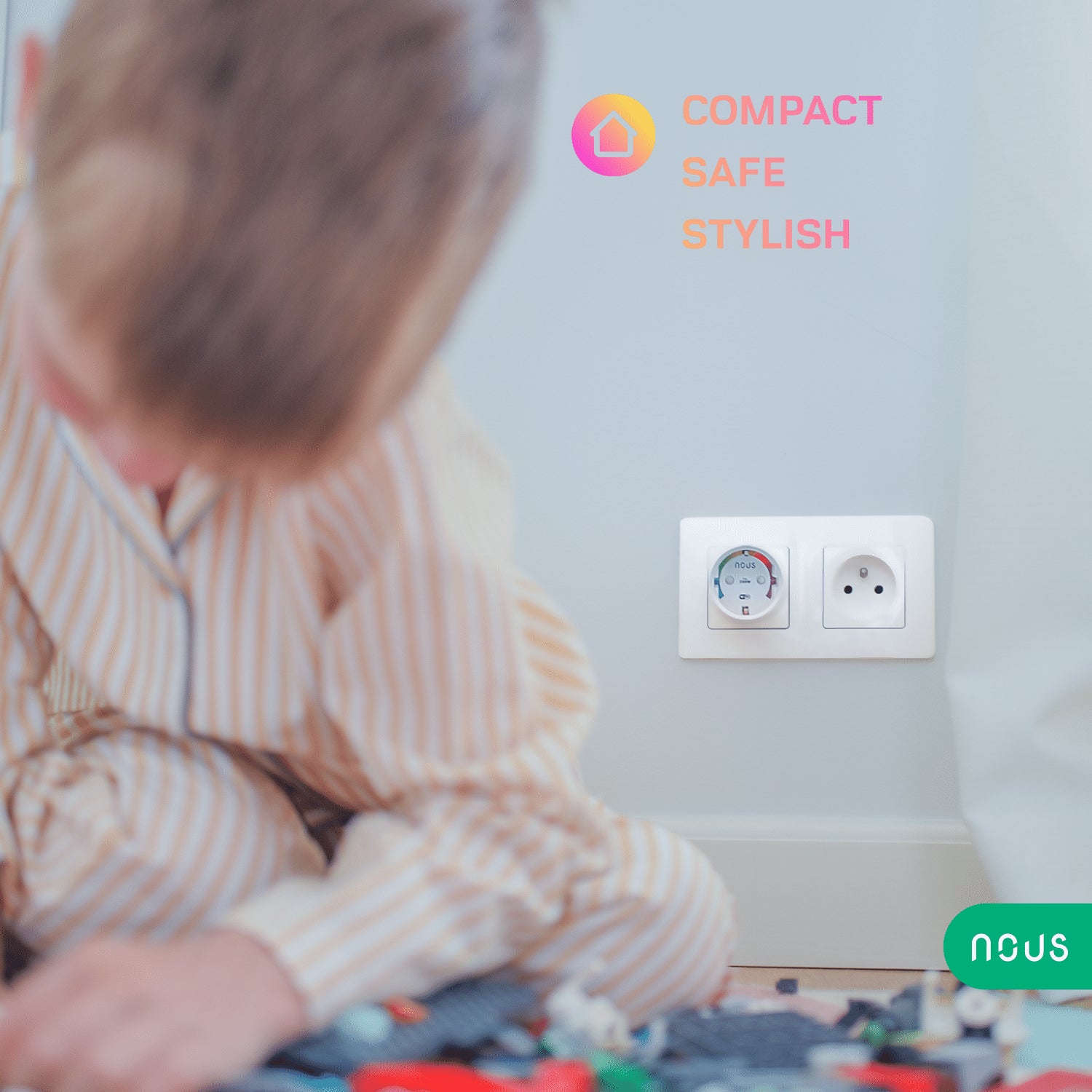 Priza inteligenta WiFi NOUS A8, 10A, control vocal, compatibil Google Assistant, Amazon Alexa